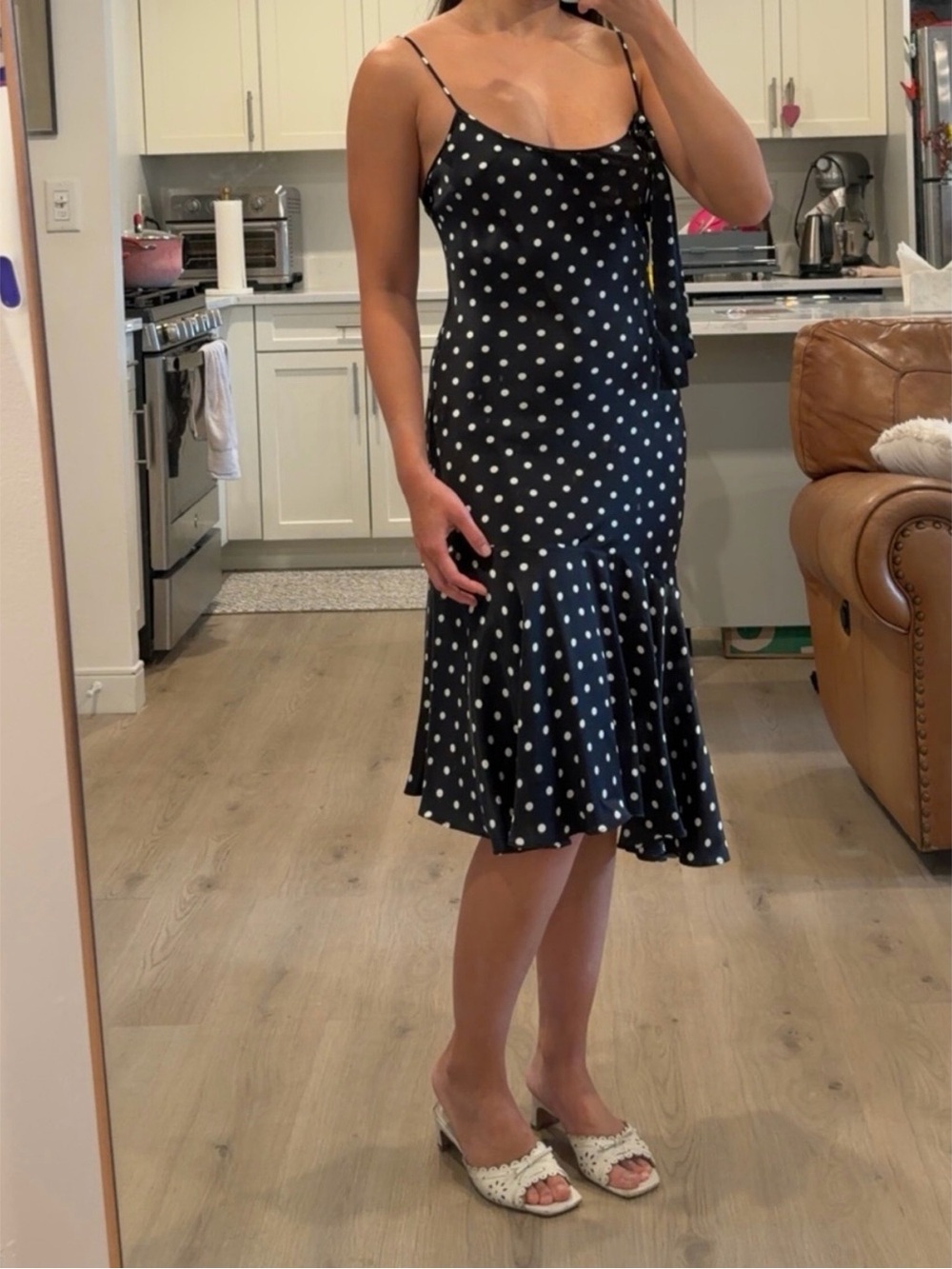Réalisation Par Cassidy Dress in Satin Spot